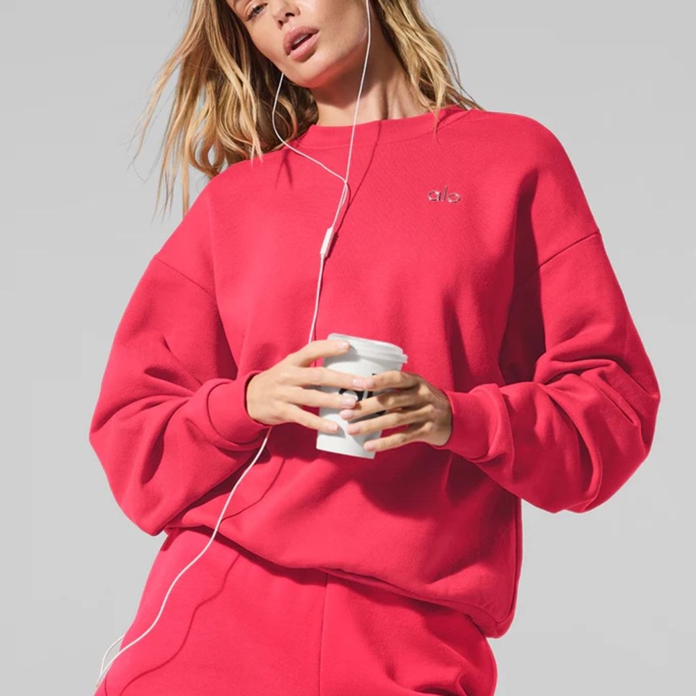 ALO Yoga Vibrant Pink Hoodie